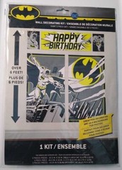 Batman Wall Decorating Kit Birthday Party 6′ Indoor Outdoor Back Drop 5pc NEW