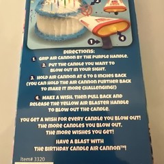 Birthday Candle Air Cannon, Safe, Fun Way to Blow Out Candles, Reusable – NEW!