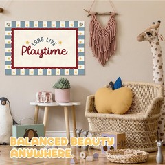 Playroom Wall Decor, Long Live Playtime Linen Canvas Banner,Playroom Decor Ro…