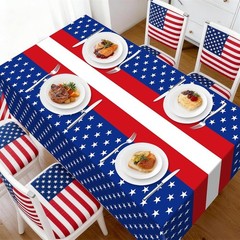 Celebrate Independence Day with 3 Pack Red & Blue Disposable Table Covers 54×108