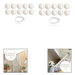 Faux Pearl Bead String Pendant DIY Background Decoration for Indoor Outdoor
