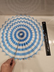 Seven Hanging Paper Fans Decoration Set for Weddings or Birthday – Pinwheels
