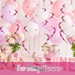 15 Pcs Cheetah Party Supplies Leopard Hanging Swirls Whirls Animal Print Pink