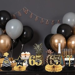9 Pieces 65th Birthday decorations 65th birthday centerpieces for Tables Deco…