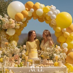 AULE Yellow Balloon Arch Kit 155Pcs Mustard Yellow White Balloons
