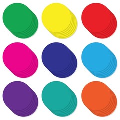 108 PCS Paper Circle Cutouts Shapes Bulletin Board Classroom Decorations Crafts