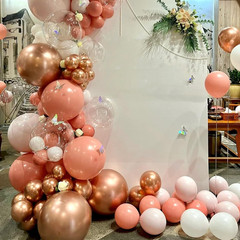 130Pcs Coral Red Balloons Different Sizes 18″ 12″ 10″ 5″ Pastel Red Latex Balloo
