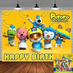 Pororo the Little Penguin Party Decor Backdrop Banner Background Vinyl 7x5ft