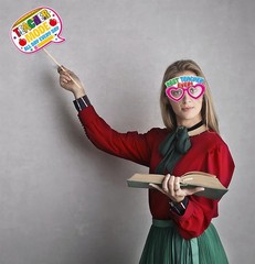 35 Pieces Teacher Appreciation Week Photo Booth Props Kit Funny Thank You Tea…