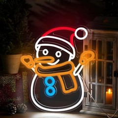 Christmas LED Sign Neon Light Bedside Night Lamp Room Home Wall Decor Lights USB