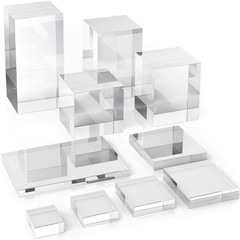 10 Pcs Acrylic Cubes for Display Product Photography Props Transparent Acryli…