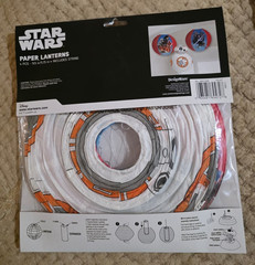 Star Wars Paper Lanterns Party Decorations Kylo Ren Rey Chewbacca 4 Pc Set H9