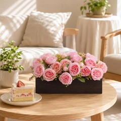 Flower Centerpieces for Table, Artificial Floral Arrangement 4Pcs UV Resistan…