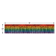 Beistle Rainbow Metallic Fringe Multi-Color 1-Ply Hanging Decorations For Pride