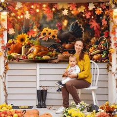 KatchOn, Turkey Thanksgiving Banner Backdrop – Xtralarge, 72×44 Inch | Thanks…