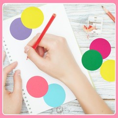 720 PCS Round Cutouts Assorted Color Die Cuts DIY Paper Craft Back To School