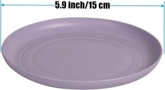 Wheat Straw Plates Lightweight Unbreakable Dinner Small, Small Multicolour