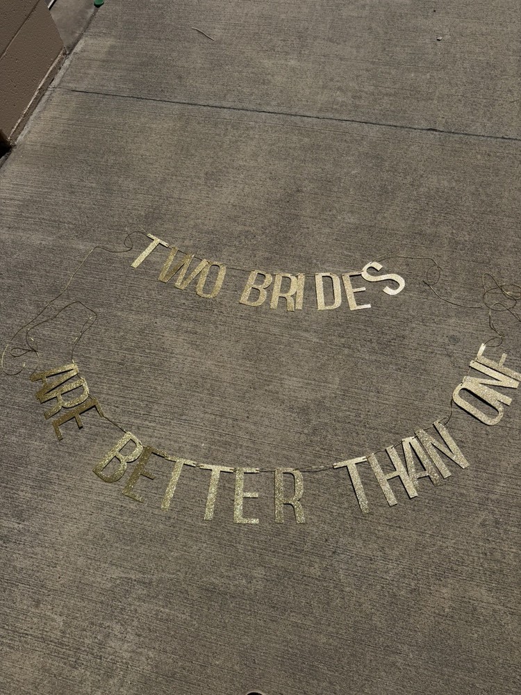 24x Two Brides Are Better Than One Banner – Bulk Lot – Only 50¢ Each