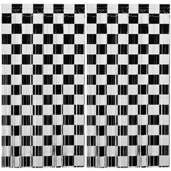 2 Pack Race Car Foil Fringe Curtains Backdrop Party Decorations 3.3 x 6.6 Ft