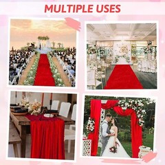 Red Carpet Runner for Party Wedding Aisle Decorations 4FTx15FT Aisle Runners …