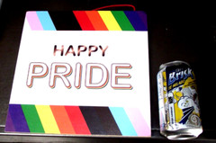 Pride Party Lot w/Permanent Wooden Wall Hanging Plates 2 Napkins 2 Banners #1