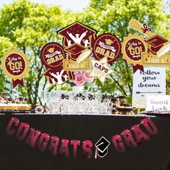 Graduation Decorations Maroon Gold Class of 2025/Maroon Gold Graduation Party…