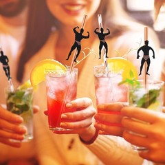 36 Pcs Paper Bachelorette Straws Funny Male Dancer Drinking Bridal Shower Party