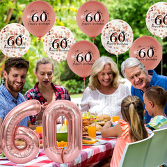 60Th Birthday Party Decorations for Women, Rose Gold Back in 1966 Banner, Rose G