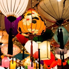Japanese Hanging Lanterns Outdoor Cloth Lantern Sushi Sashimi Festival Decor