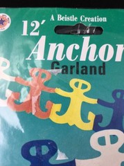 Beistle Creation Anchor Garland 12’ X 3 Pkgs. No. 55498 New NOS Nautical Party