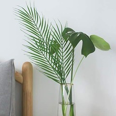 18 Branches 27 Inch Artificial [Palm] [Leave]S 6 PCS Large Faux / Fake Green