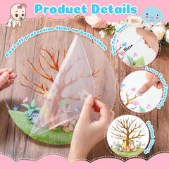 Pasimy Gender Reveal Fingerprint Tree Boy or Girl Party Ideas Baby Shower Guest