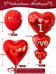 Happy Anniversary Decorations Set, Happy Anniversary Photo Banner, Love Ballo…