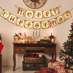 Merry Christmas Decorations Banner Xmas Winter Holiday Gift