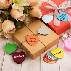 600 PCS 2 Inch Assorted Color Heart Paper Cutouts Cardstock Die Cuts Decor