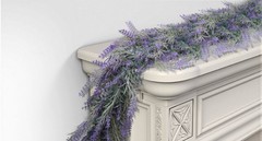Spring Summer Lavender Purple Garland, 6Ft Lavender Artificial Green Garland,