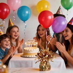 Laser Balloon Weights (6pcs) – High Shine Balloon Accessories for Parties, We…