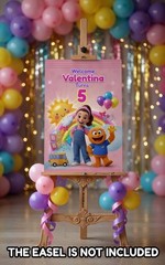 Personalised Printed Ms Rachel Birthday Foam Board Event Welcome Sign A3