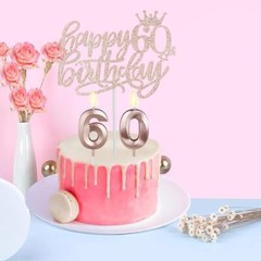 60th Birthday Decorations Women, Including 60th Birthday Crown/Tiara, Sash,