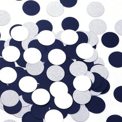 300 PCS NavyBlue WhiteSilver Confetti Glitter Paper Birthday Party Decor