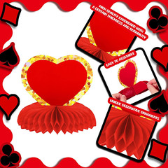 8 Pieces Casino Birthday Themed Party Decorations Set, Poker Honeycomb Centerpie