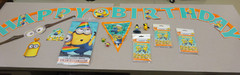 Mixed Lot Despicable Me Minions, Happy Birthday Sign Cake Toppers 24 Invitations
