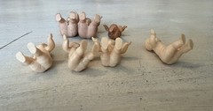 1.25 Inch Miniature Plastic Babies Bulk 7 Pieces