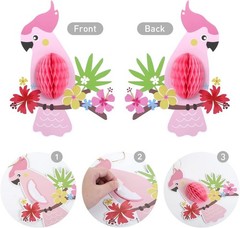Hawaiian Tropical Bird Party Decorations 6 Pieces Hanging Tiki Bar Decor