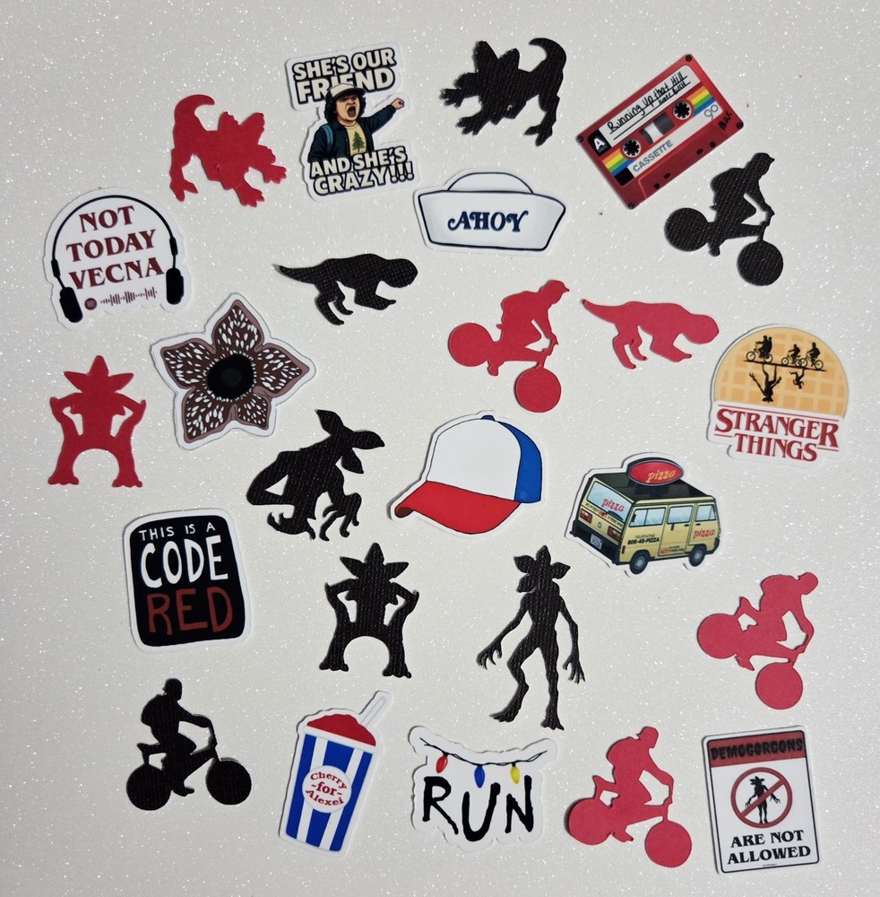Stranger 80’s Things Confetti 100pcs | Photo Printed Cardstock Party Decor
