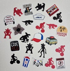 Stranger 80’s Things Confetti 100pcs | Photo Printed Cardstock Party Decor