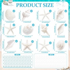 60Pcs Seashell Hanging Swirls Coastal Beach Birthday Party Ceiling Swirls Dec…