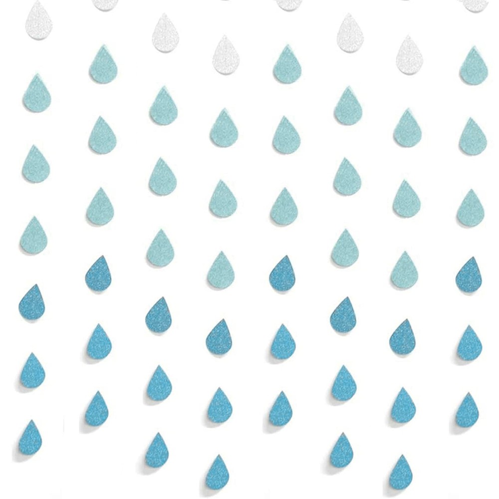 Yzurbu 24 Strings Raindrop Garland Decorations, 24 Count (Pack of 1), Blue
