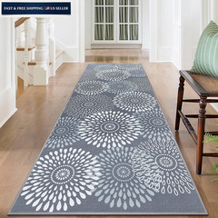 StepRite Runner Rug 2 x 6 ft, Washable Rugs, 2′ x 6′ (Rectangular), Grey