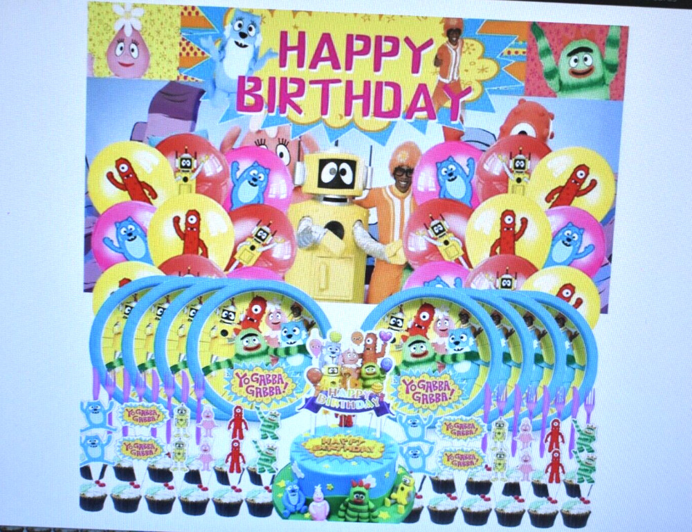 Kids TV Show Birthday Party Decoration Supplies Banner Cake Toppers Cutlery